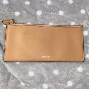 Tan coach wallet